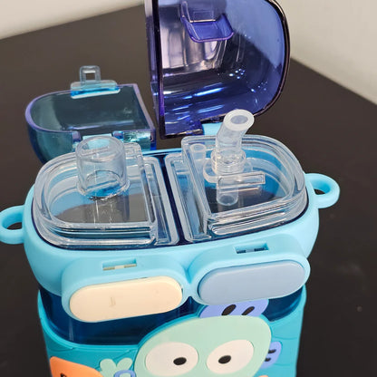 2-in-1 Kids Water Bottle 600ml – Straw & Sipper | Golu Baby