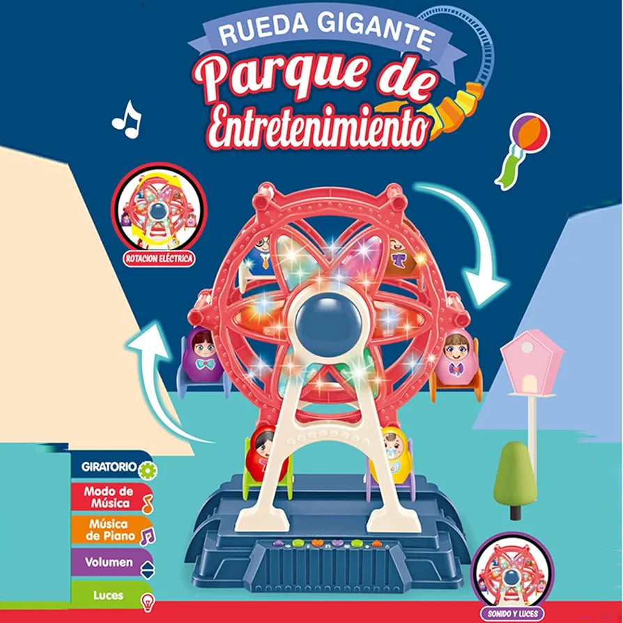 Giant Ferris Wheel – Amusement Park Playset with Music & Lights - Golu Baby