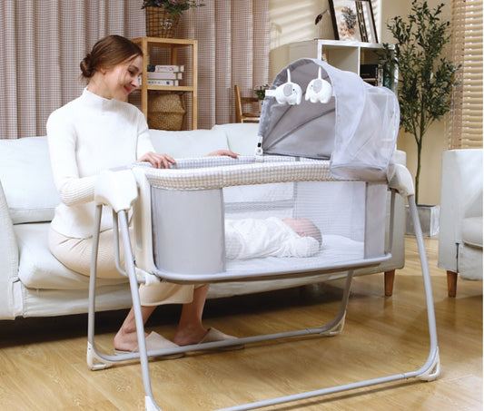 Deluxe 4-in-1 Bassinet – Smart, Safe & Multi-Functional Baby Cradle | Golu baby