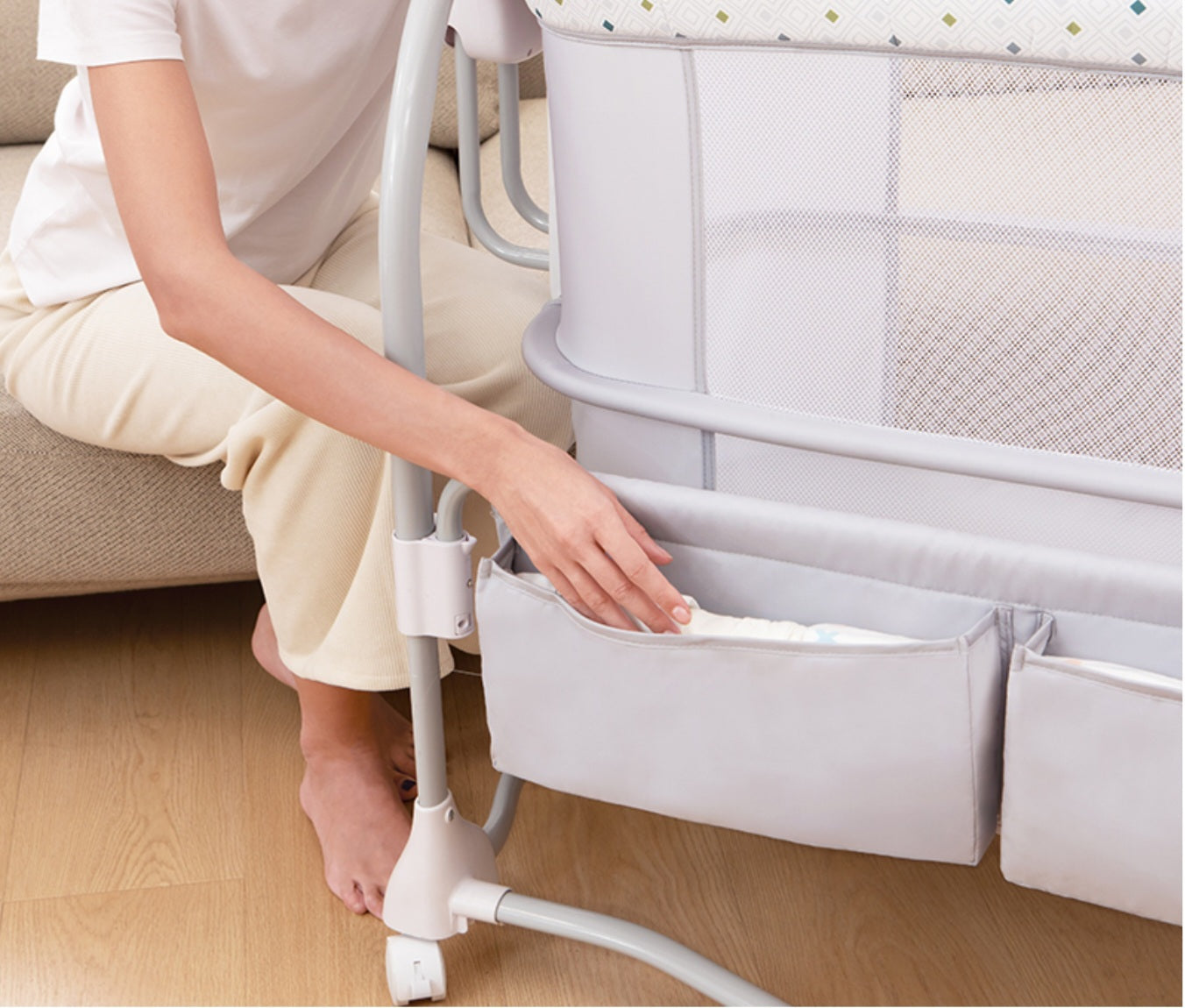 Deluxe 3-in-1 Bassinet – Smart, Safe & Comfortable Baby Cradle | Golu baby