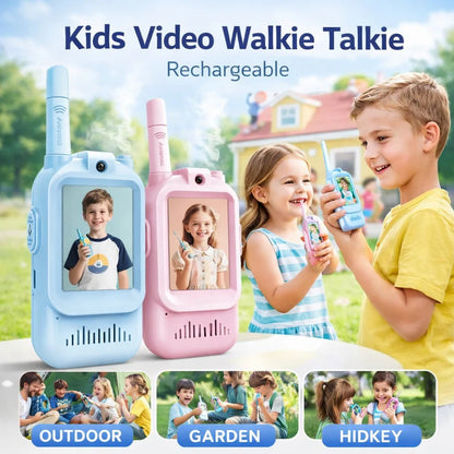 VisionTalk Kids Video Walkie Talkie Set – Rechargeable Long-Range Communication Toy