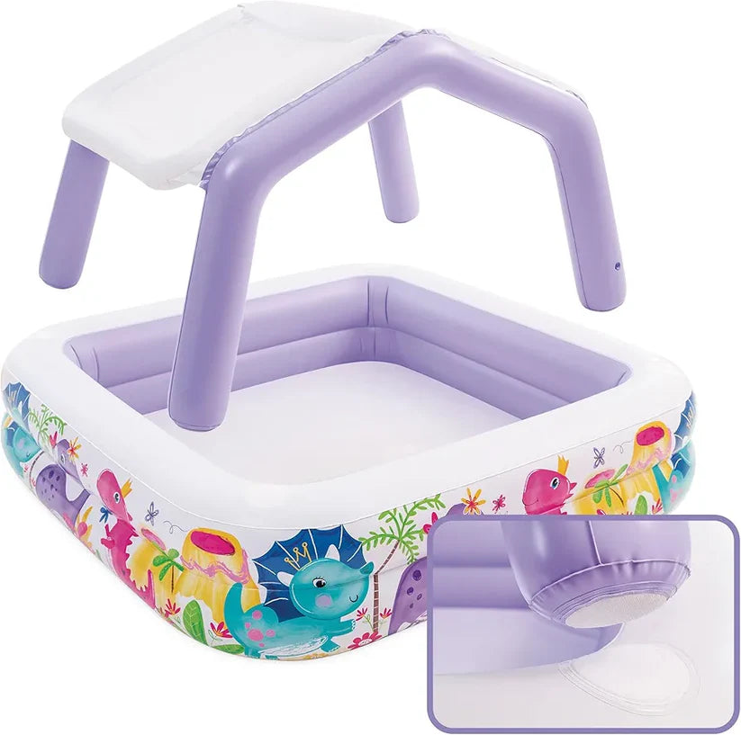 Intex Sun Shade Baby Pool – Kids Inflatable Swim Center Pool 57470