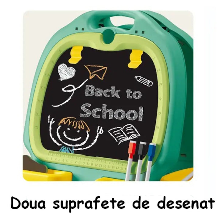 46 Pcs Artist Drawing Board for Kids – Double-Sided Easel with Spirograph & Painting Accessories | Golu Baby