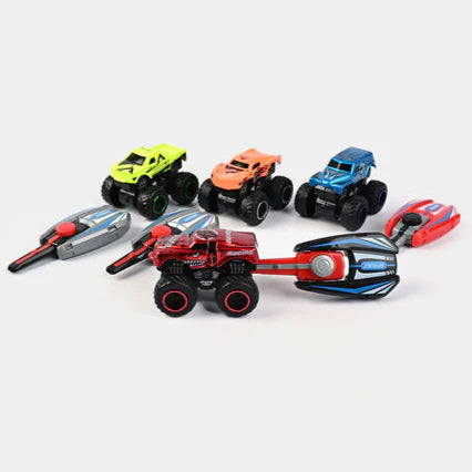 Hot Wheels Monster Trucks Mini Mystery with Key Launcher | Golu Baby