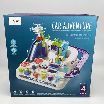 Car Adventure Track Set – Battery-Free Educational Fun - Golu Baby