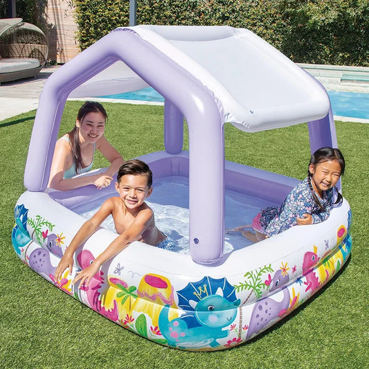 Intex Sun Shade Baby Pool – Kids Inflatable Swim Center Pool 57470