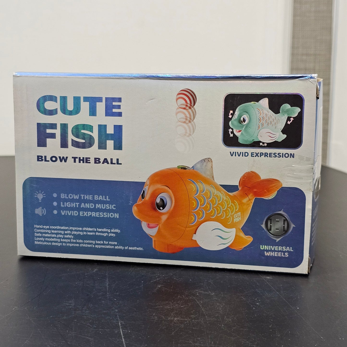 Cute Fish Blow the Ball Toy – Fun Air Blowing Game for Kids | Golu Baby