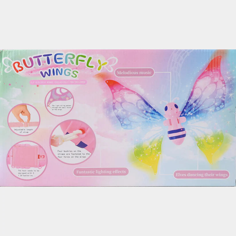 EnchantGlow Butterfly Fairy Wings – LED Light & Musical Angel Wings for Kids
