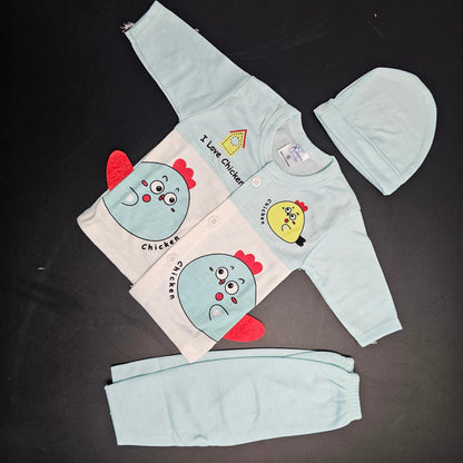 I Love Chicken Baby Dress – New Born Baby | Golu Baby