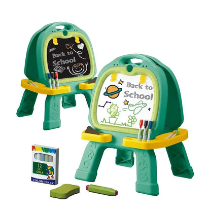 46 Pcs Artist Drawing Board for Kids – Double-Sided Easel with Spirograph & Painting Accessories | Golu Baby