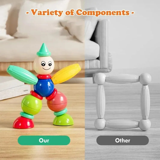 Magnetic Rods Building Set | Creative Construction Toy for Kids - Golu Baby