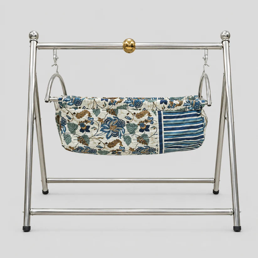 ComfySwing Steel Baby Swing – Foldable Manual Swing with Washable Seat