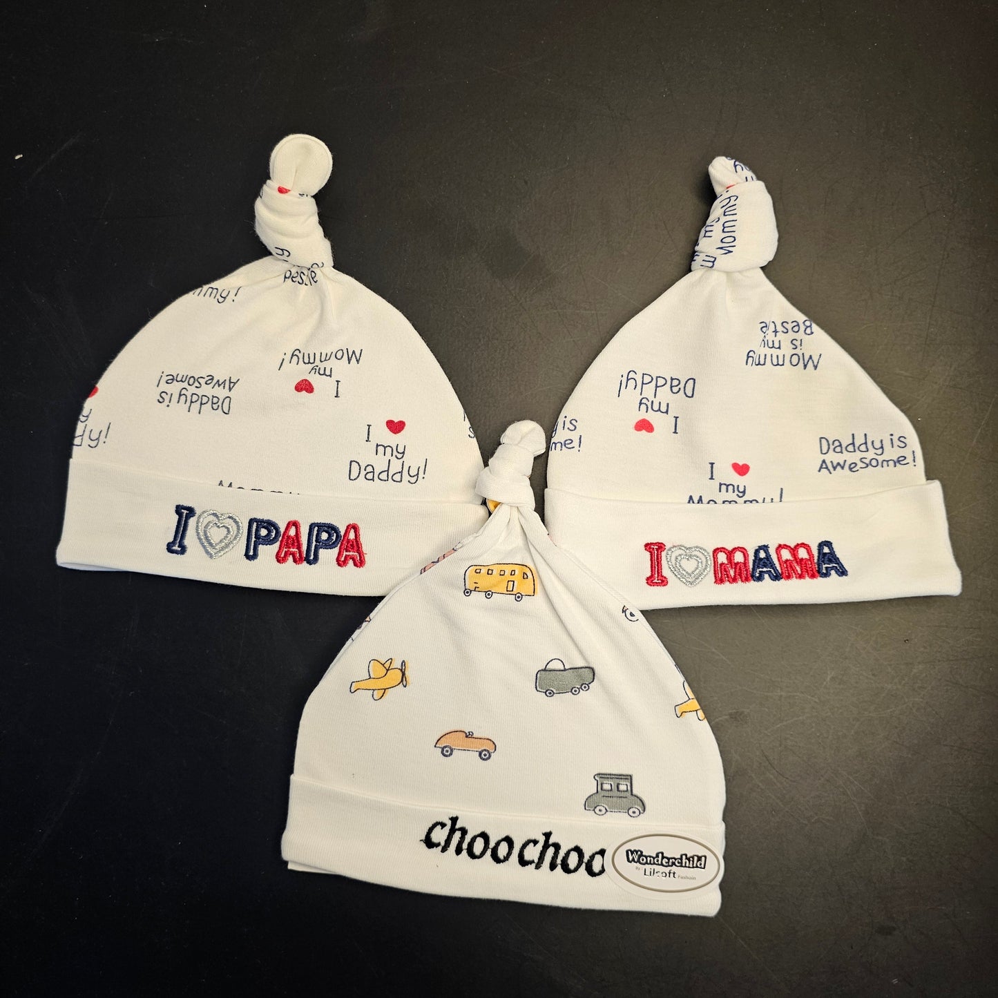 Pack of 3 Baby Caps – Soft Blended Stuff | Golu Baby