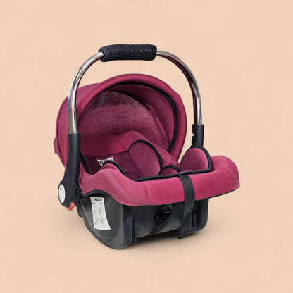 Baby Carry Cot with Soft Mattress – Steel Handle, Canopy & Safety Belt | GOLU BABY