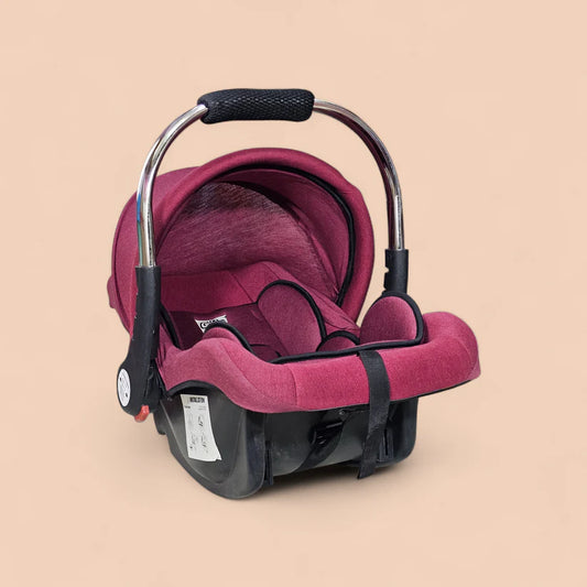 Baby Carry Cot with Soft Mattress – Steel Handle, Canopy & Safety Belt | GOLU BABY