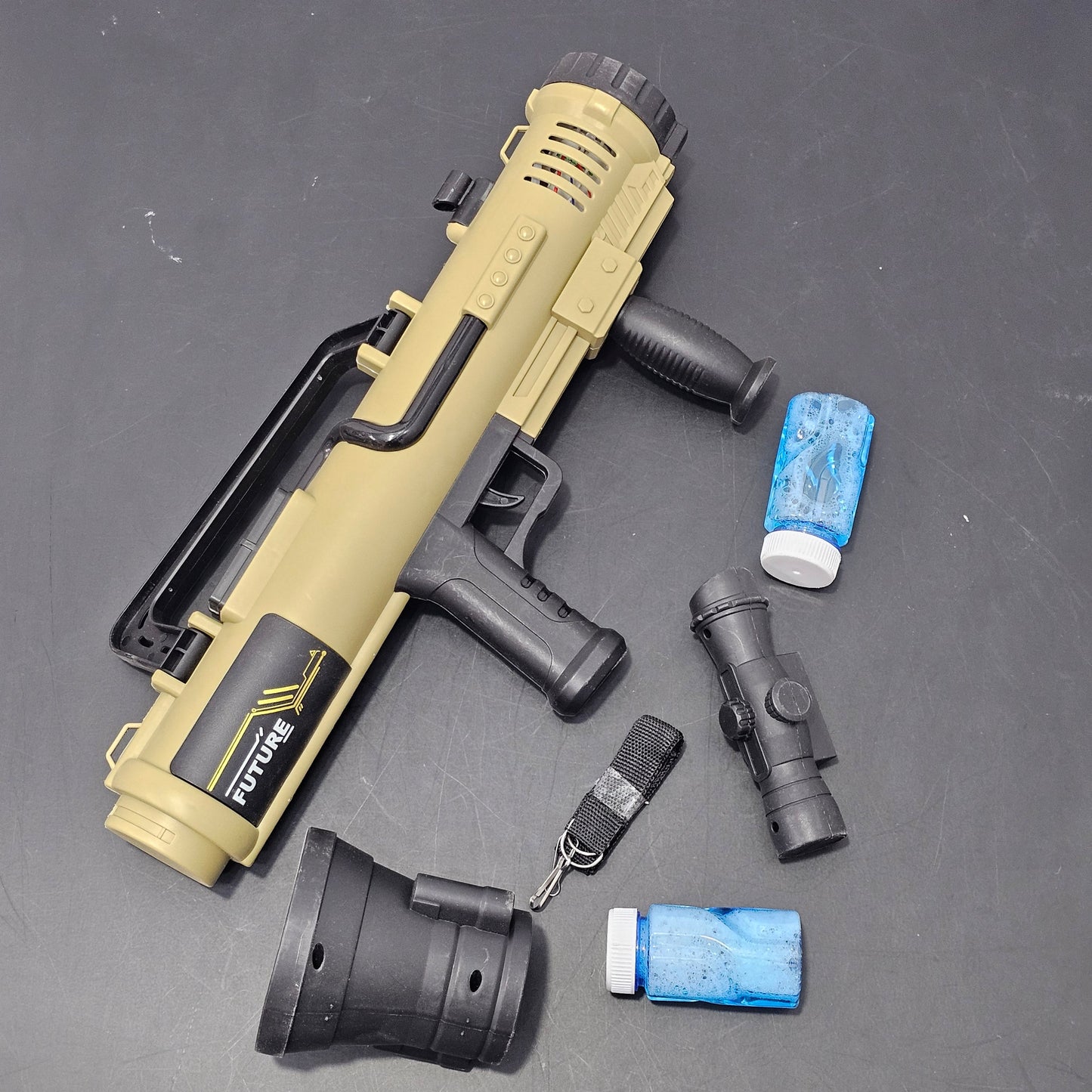 Electric Rocket Bubble Gun – Full-Automatic Bubble Blaster with Lights & Music | Golu Baby