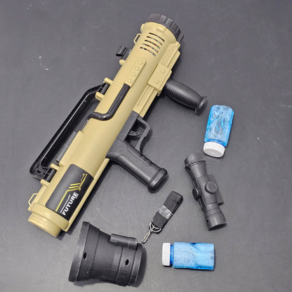 Electric Rocket Bubble Gun – Full-Automatic Bubble Blaster with Lights & Music | Golu Baby