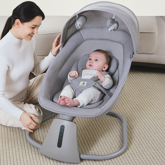Mastela 3-in-1 Aura Deluxe Bassinet – Smart Touch & App Controlled Baby Comfort by Golu Baby