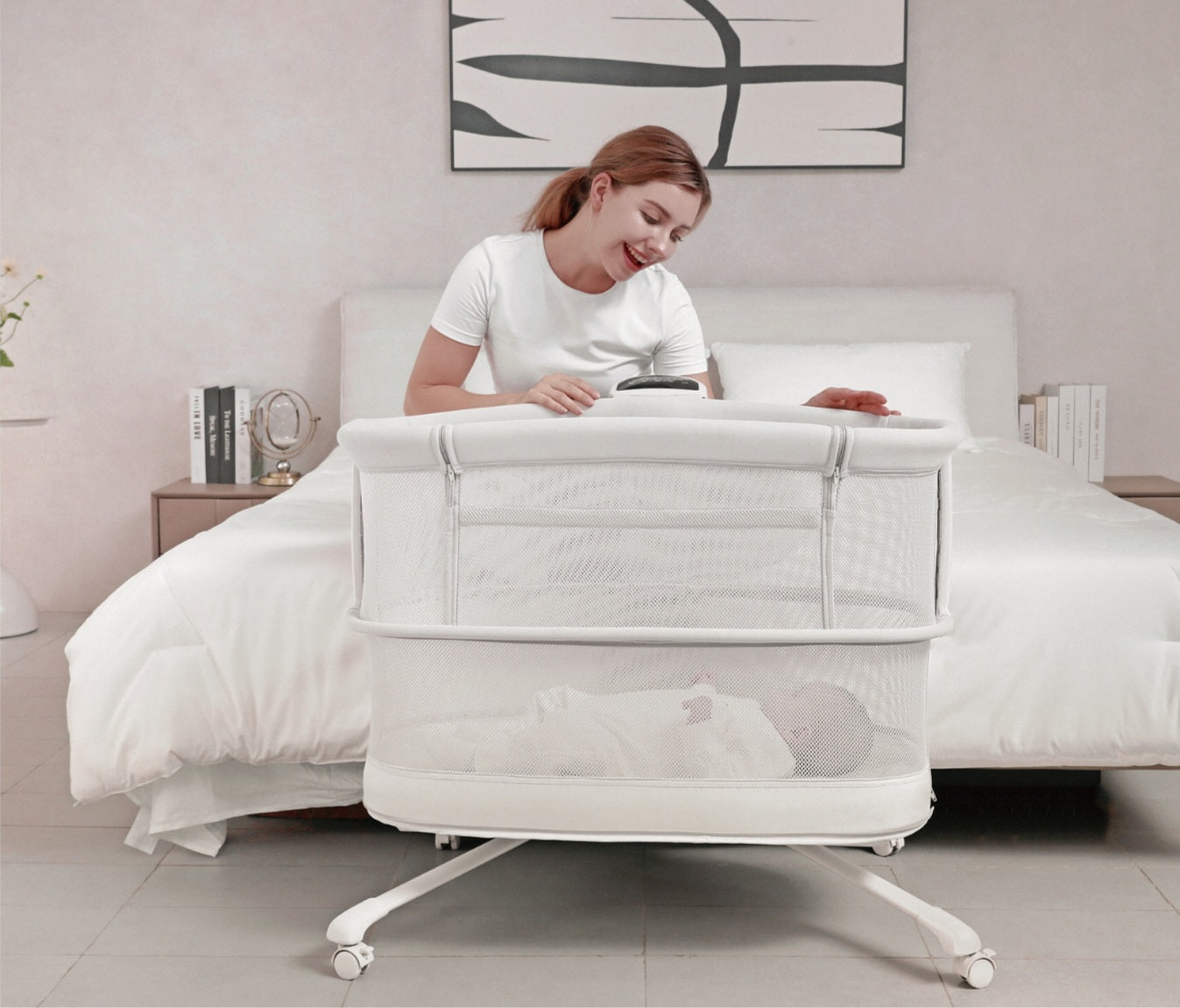 Dream Starlight Bedside Bassinet – 5-in-1 Smart Baby Bed for Sleep, Play & Comfort | Golu baby