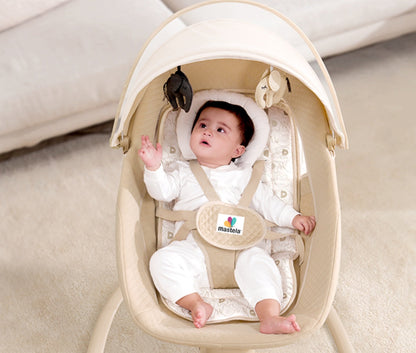 3-in-1 Deluxe Multi-Functional Bassinet – Smart Swing, Cozy Seat & Soothing Cradle | Golu baby