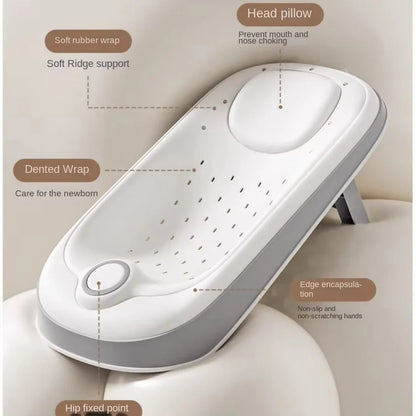 FoldEase Baby Bath Support Seat – Folding Newborn Bath Bed