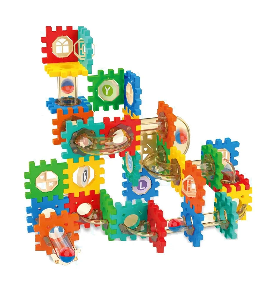 Pipeline Rolling Ball Building Blocks – 98 Pcs DIY Creative Set - Golu Baby