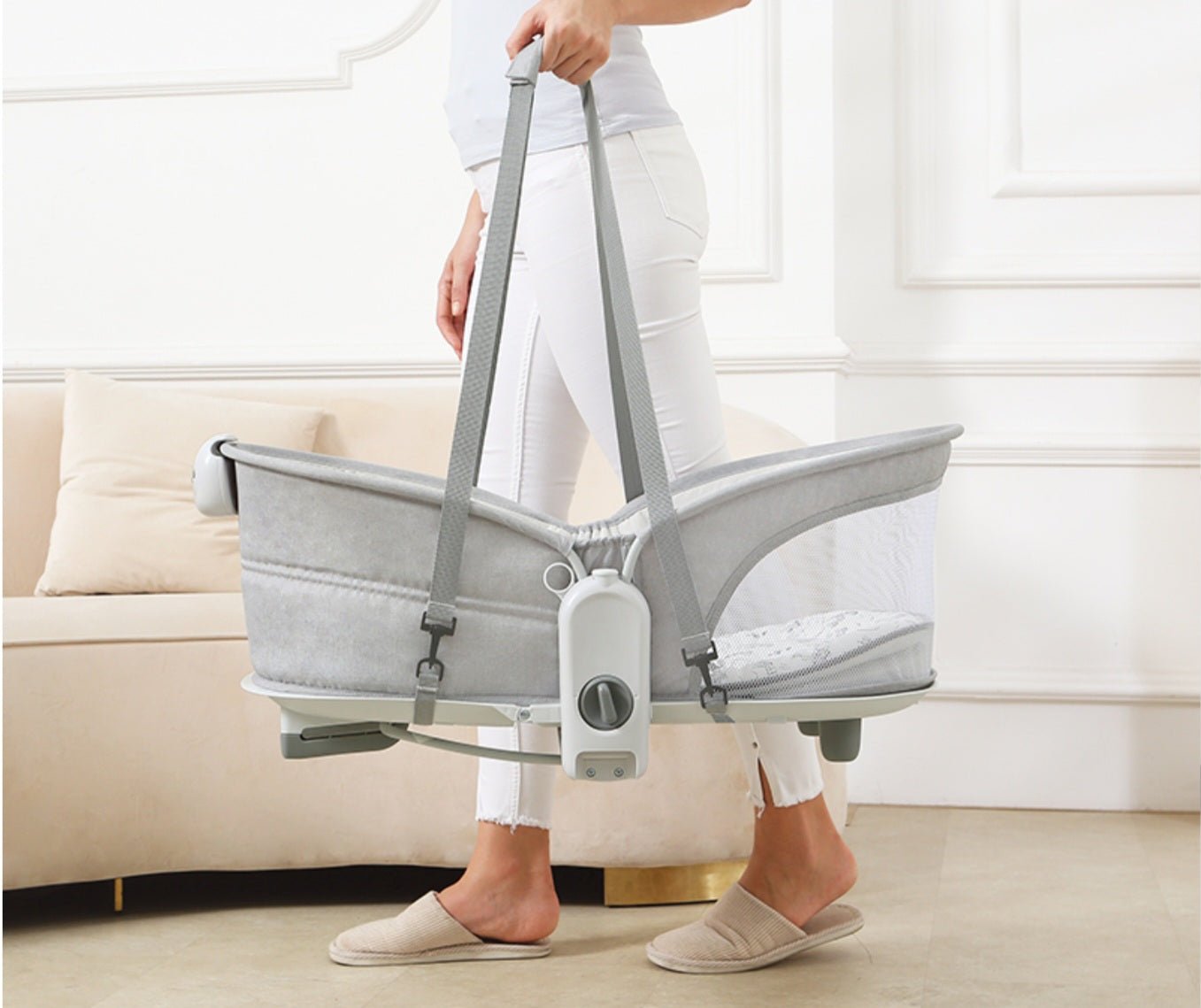 6 in 1 Deluxe Multi-Functional Bassinet for Newborns | Golu baby