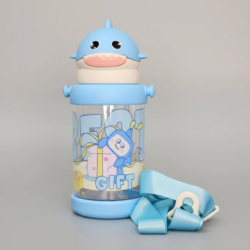 Plastic Water Bottle with Cup 650ml – Lightweight & Durable | Golu Baby