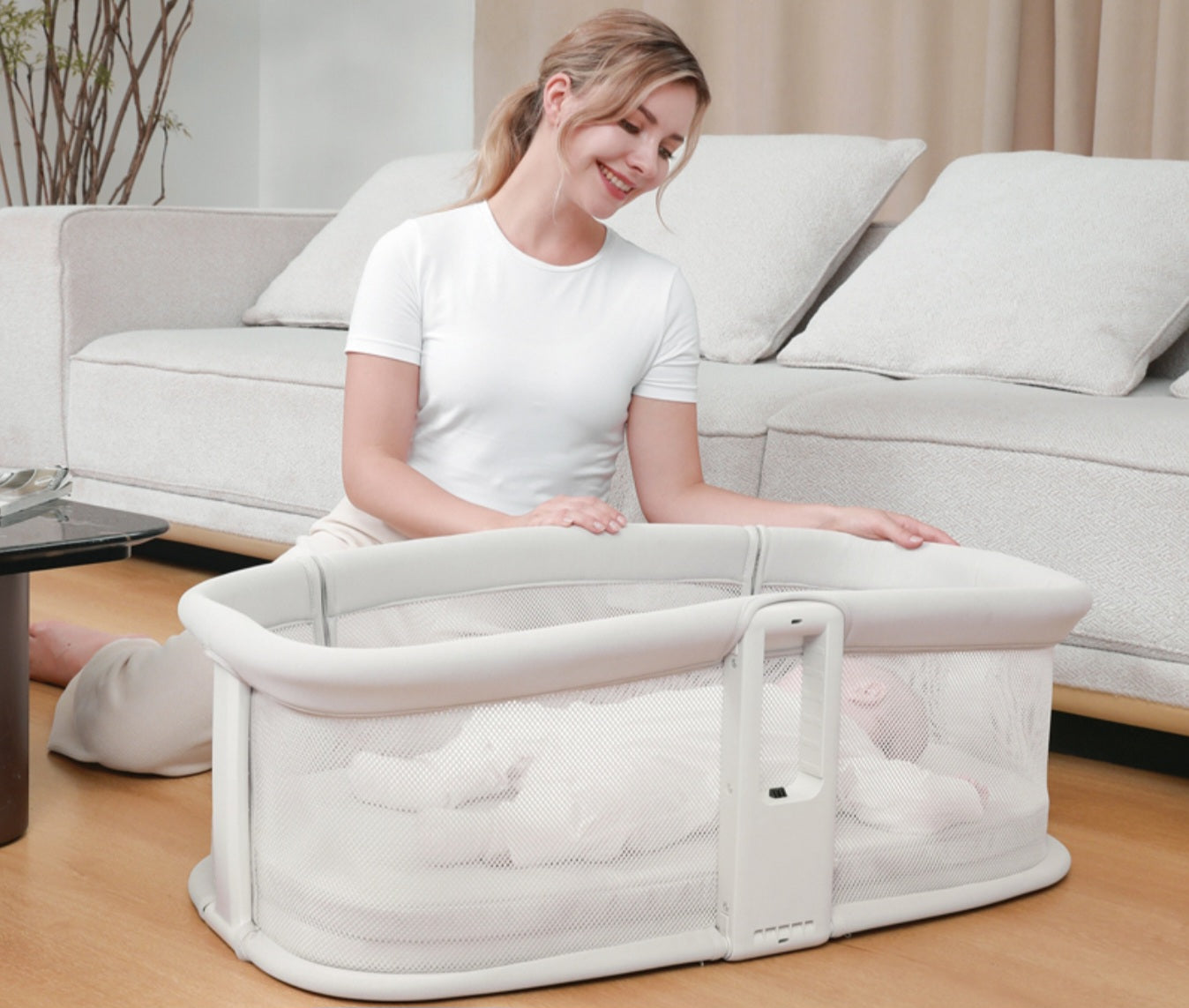 Dream Starlight Bedside Bassinet – 5-in-1 Smart Baby Bed for Sleep, Play & Comfort | Golu baby