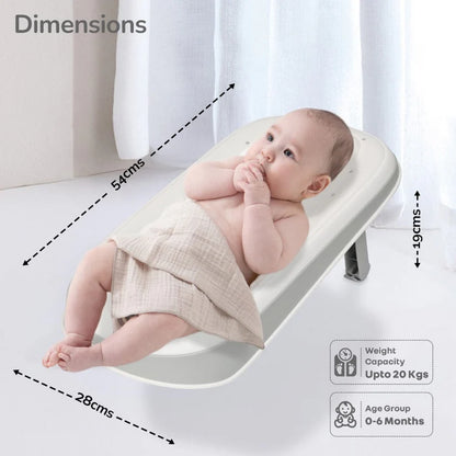 FoldEase Baby Bath Support Seat – Folding Newborn Bath Bed