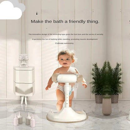 Baby Bath Stand with Adjustable 5 Levels – Foldable Infant Bath Shower Stand | Golu Baby