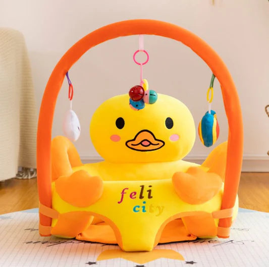Animal & Rattle Floor Seat / Baby Sofa – Comfortable Support Seat for Kids | GOLU BABY