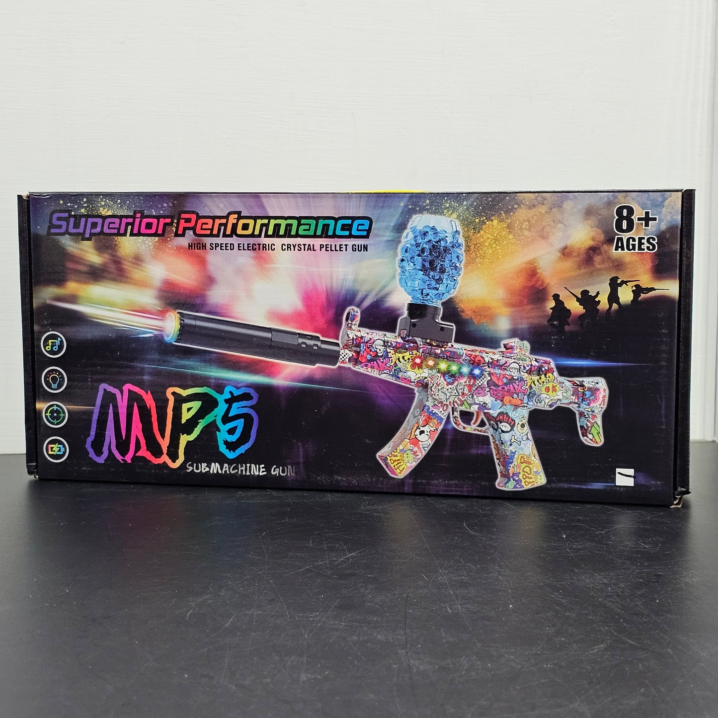 Superior Performance High-Speed Electric Crystal Pellet Gun MP5 Submachine Gun – Golu Baby