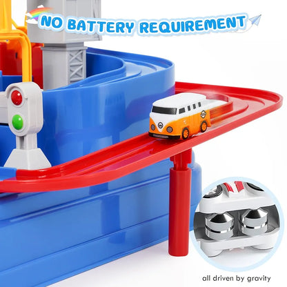 Car Adventure Track Set – Battery-Free Educational Fun - Golu Baby
