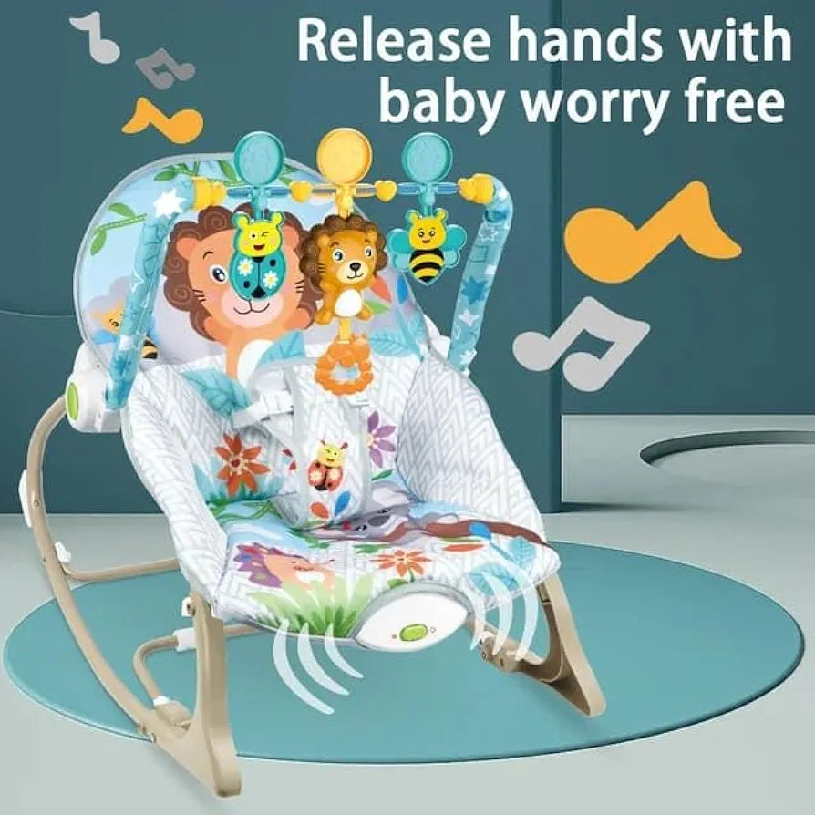 Baby Rocker – Infant to Toddler with Fold-Out Kickstand (0M+, 40 lbs / 18 kg) |Golu Baby