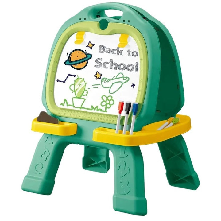 46 Pcs Artist Drawing Board for Kids – Double-Sided Easel with Spirograph & Painting Accessories | Golu Baby