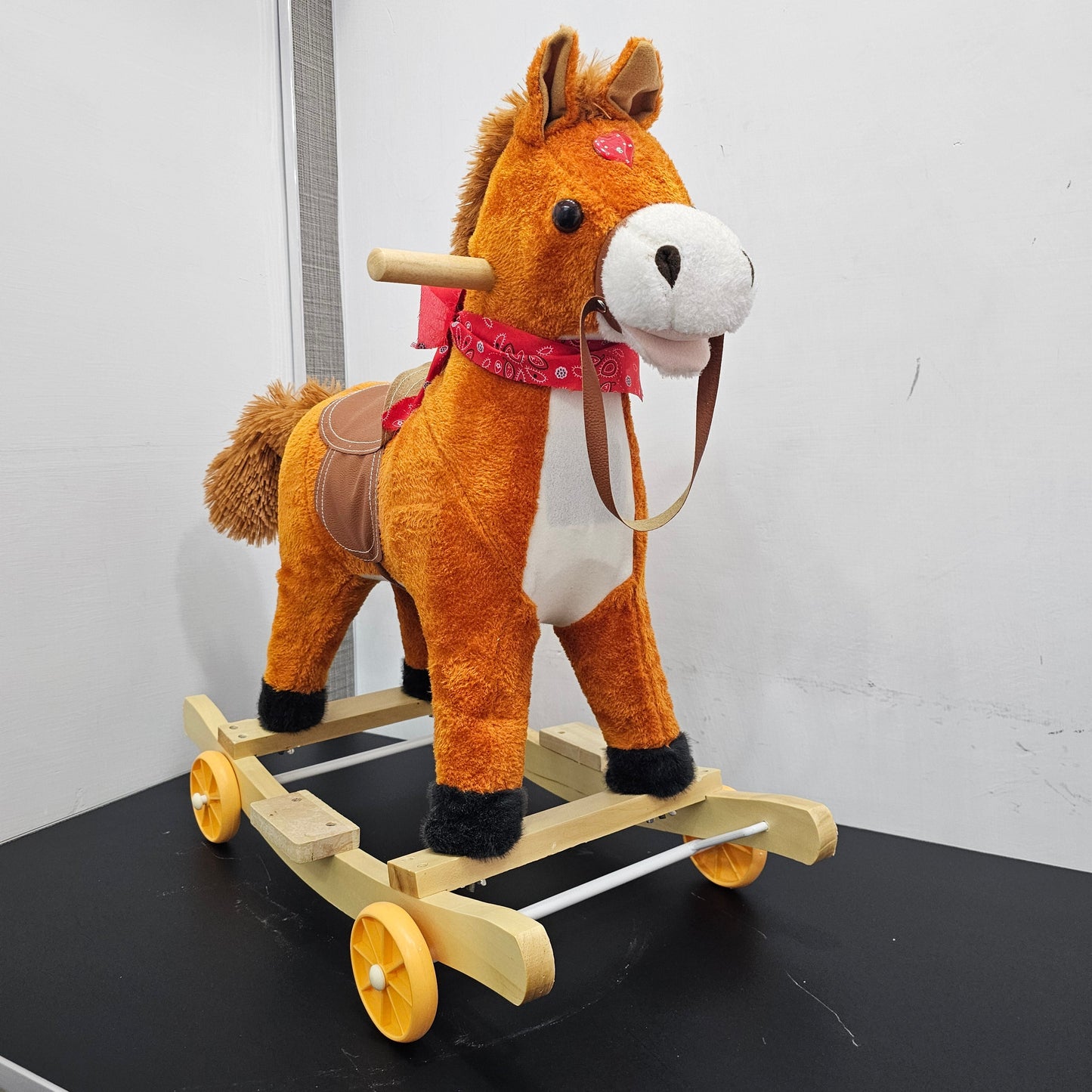 2-in-1 Stuff Rocking & Riding Horse with Music, Lights, Face & Tail Movement | Golu Baby