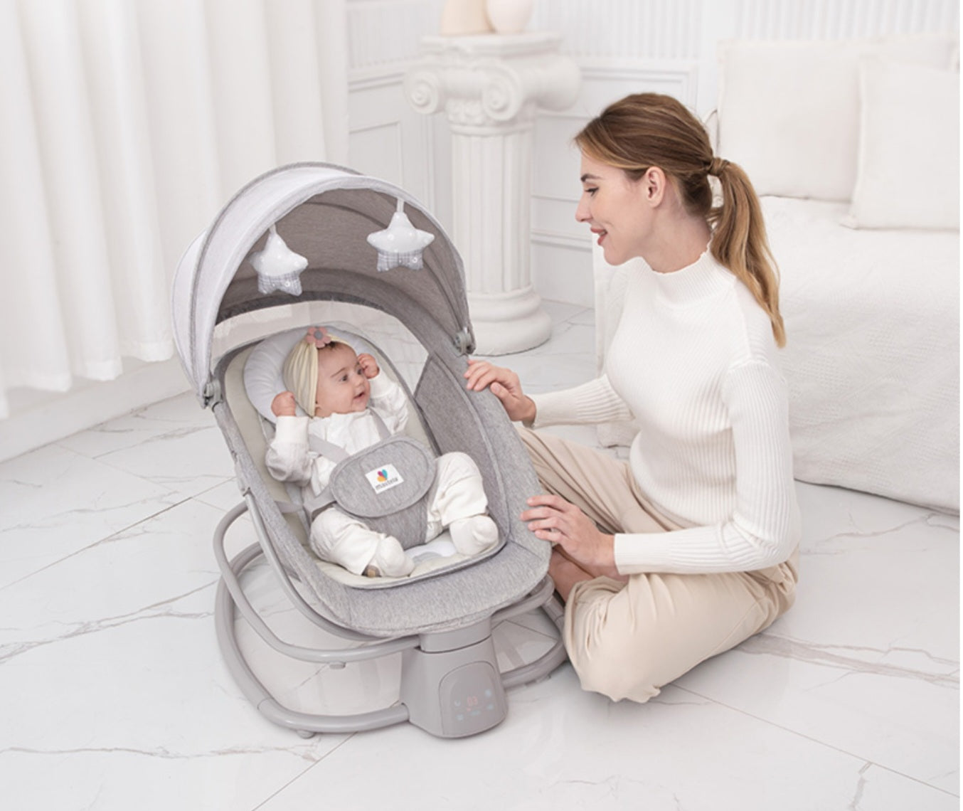 MASTELA 4-in-1 Multi-Functional Fold-Up Bassinet | Golu Baby