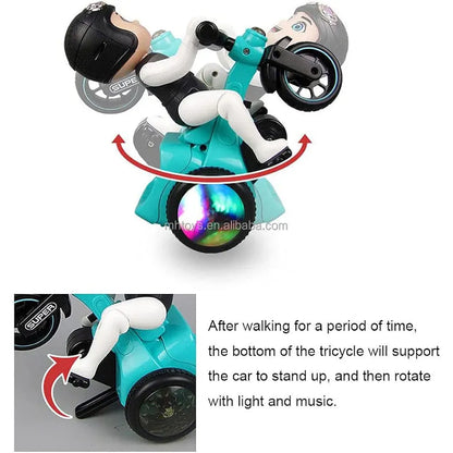 360° Rotating Bicycle Toy | Music & Lights Fun for Kids - Golu Baby