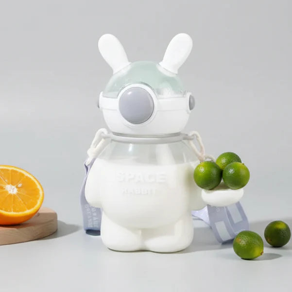 800ml Space Rabbit Bunny Water Bottle – Cute Kids Bottle | Golu Baby