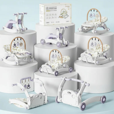 GrowNest 8-in-1 Baby Activity Center – Walker, Play Mat & Rocker