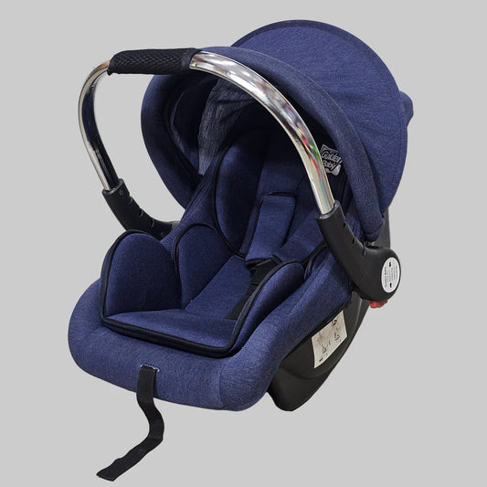 Baby Carry Cot with Soft Mattress – Steel Handle, Canopy & Safety Belt | GOLU BABY