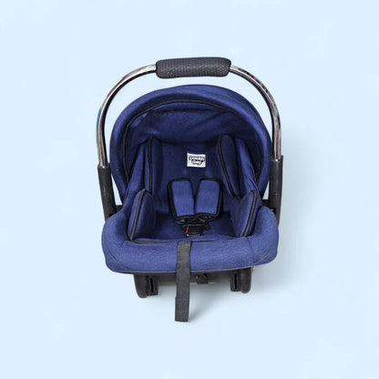 Baby Carry Cot with Soft Mattress – Steel Handle, Canopy & Safety Belt | GOLU BABY