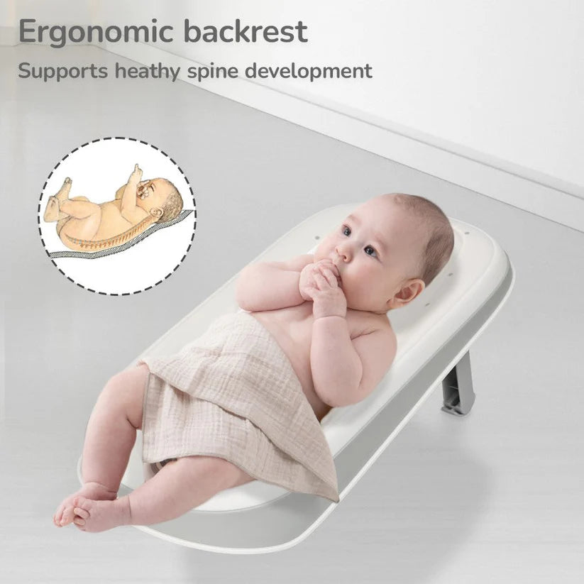 FoldEase Baby Bath Support Seat – Folding Newborn Bath Bed