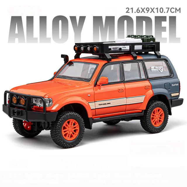 Toyota Land Cruiser 80 Die-Cast Model Car – 1:24 Scale with Sound, Light & Pull-Back Action | Golu Baby