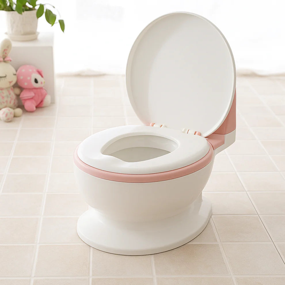 Baby Potty Training Seat – Realistic Toilet Design with Lid & Built-in Wipe Holder | Golu Baby