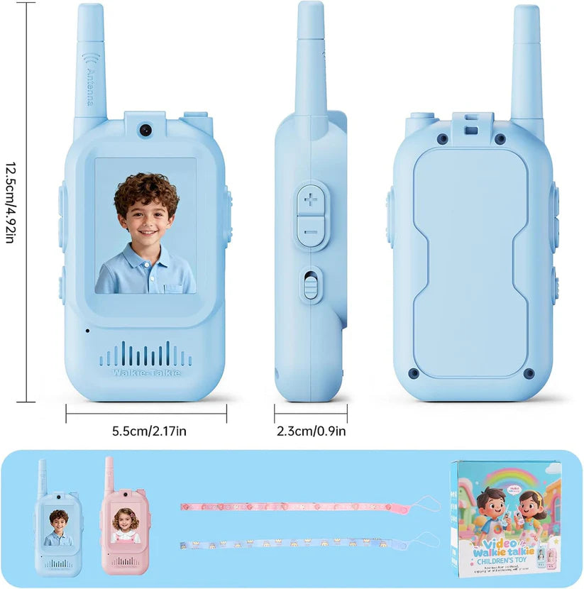 VisionTalk Kids Video Walkie Talkie Set – Rechargeable Long-Range Communication Toy