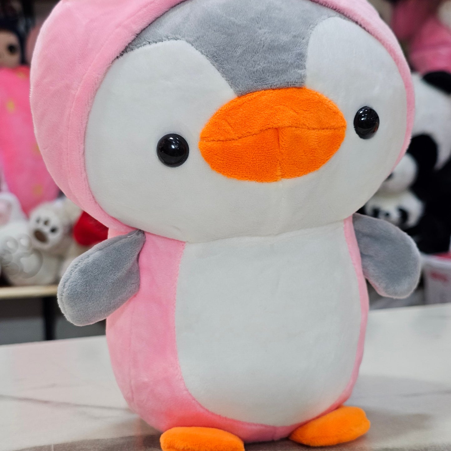 Penguin Plush Dressed as Unicorn – Pink Soft Toy 25cm | Golu Baby