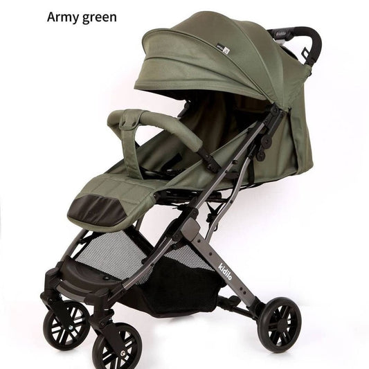 Kidilo K8 Pro Baby Stroller – Army Green | Golu baby