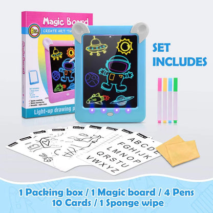 Magic Glow Light-Up Drawing Board with 8 Light Effects | Golu Baby